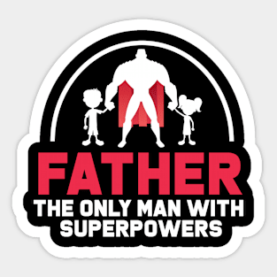 Superhero Dad T-shirt Design Sticker